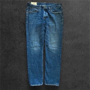 Hollister Mens‎ Jeans W32 L30 Blue Medium Wash Straight Leg Casual